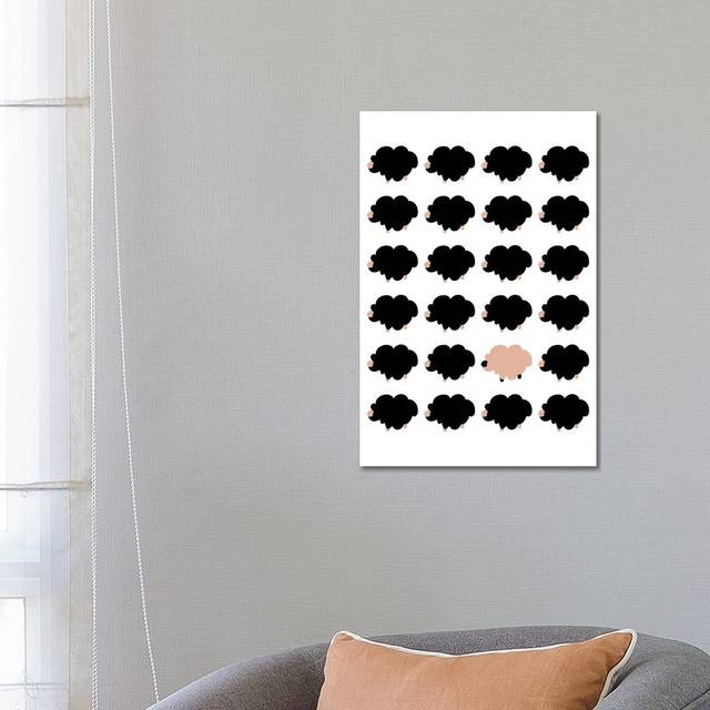 The Pink Sheep by Mambo Art Studio - Wrapped Canvas Graphic Art (66.04cm H x 45.72cm W x 1.91cm D)