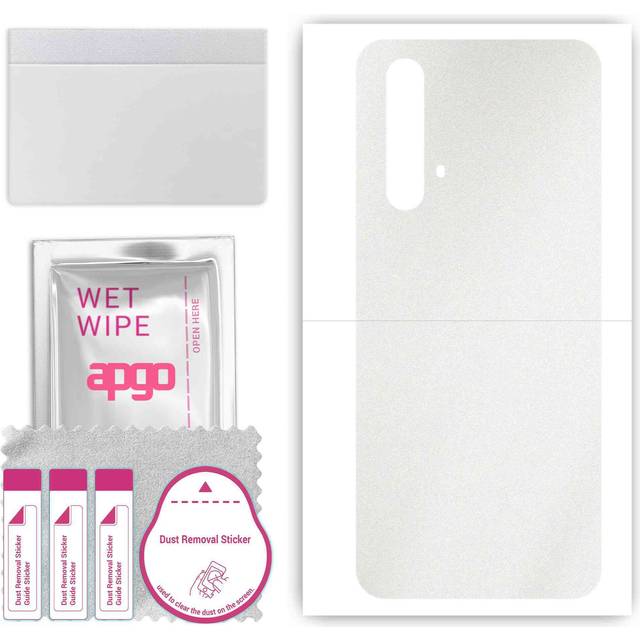 apgo Protective Skin Sticker for the back compatible with Realme X3 SuperZoom, Wrap Film, Foil, Vinyl - Pattern Matte Transparent