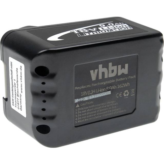 Vhbw - Battery compatible with Makita BFS450, BFR750Z, BFS450F, BFS450Z, BFS450RFE, BFS451RFE, BFR750RFE Power Tools (9000 mAh, Li-Ion, 18 v)
