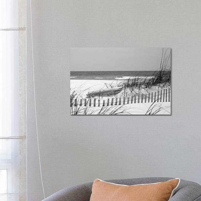 Fence On The Beach, Bon Secour National Wildlife Refuge, Gulf Of Mexico, Alabama, USA by Panoramic Images - Wrapped Canvas Photograph (45.72cm H x 66.04cm W x 1.91cm D)