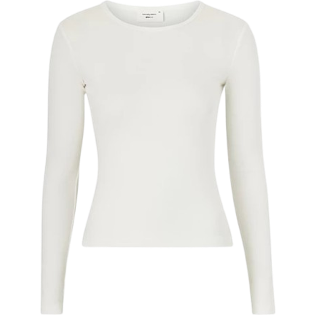 Gina Tricot - Topp Basic Long Sleeve Top - Vit