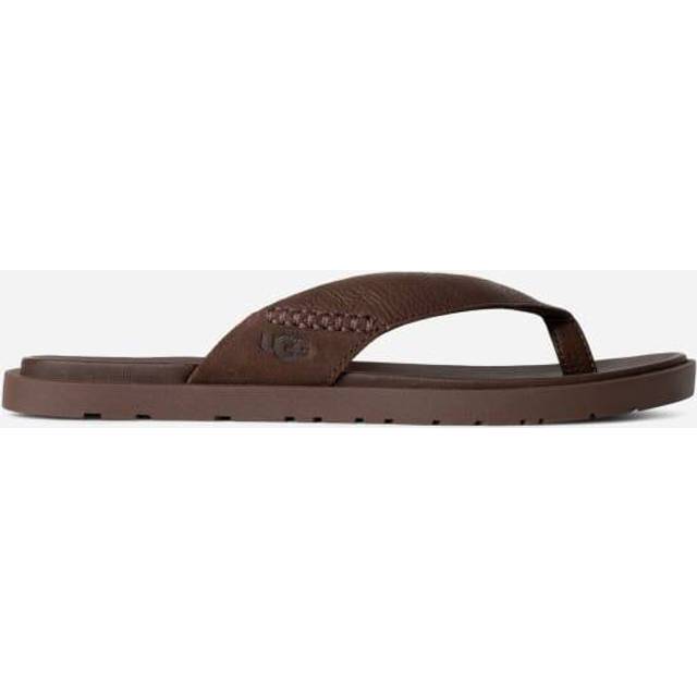 Seaside II Leather Flip Flops - Luggage - 11 UK