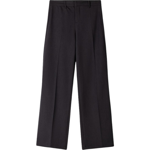 Bershka Bukser med fals grå-meleret - 36