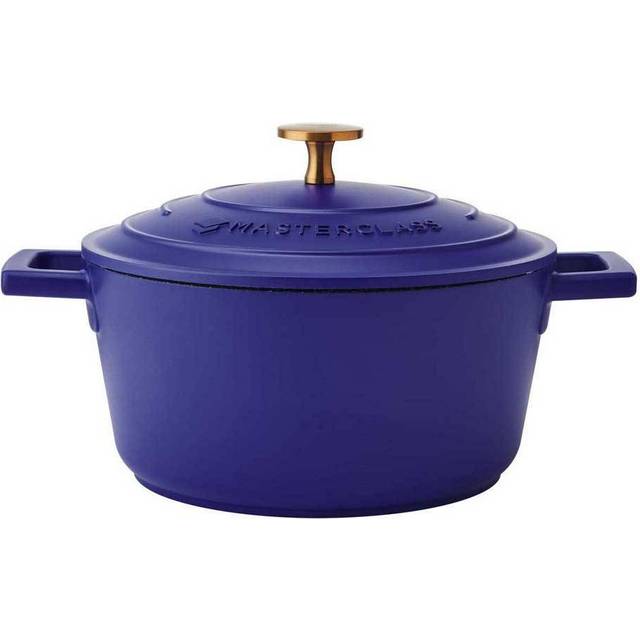 Cast Aluminium Electric Blue Casserole Dish, 20cm, 2.5 Litre, Gift Boxed - One Size