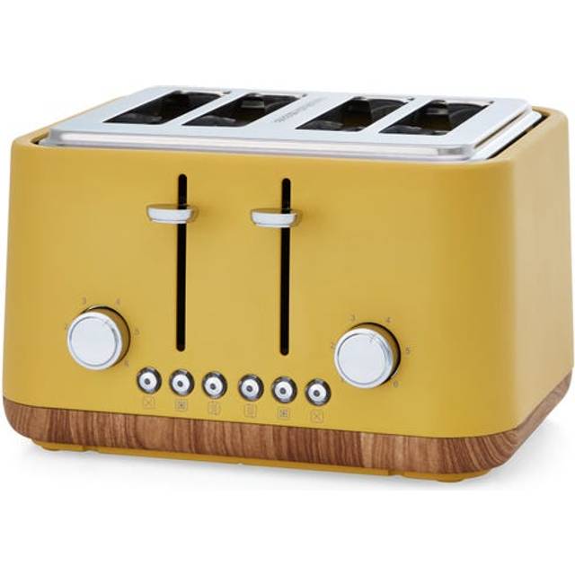 Contemporary 4 Slice Ochre Yellow Toaster