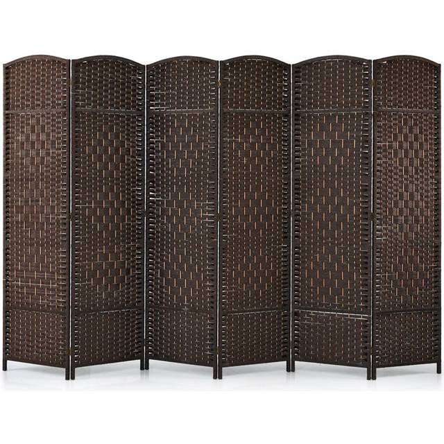 10cm W Folding Room Divider - Brown