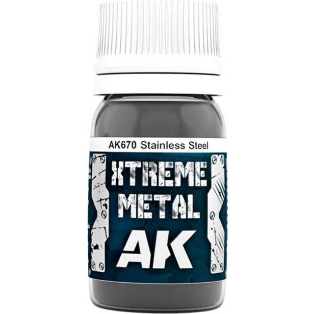 Ak00670 - Ak Interactive Paints 30ml Xtreme Metal - Stainless Steel