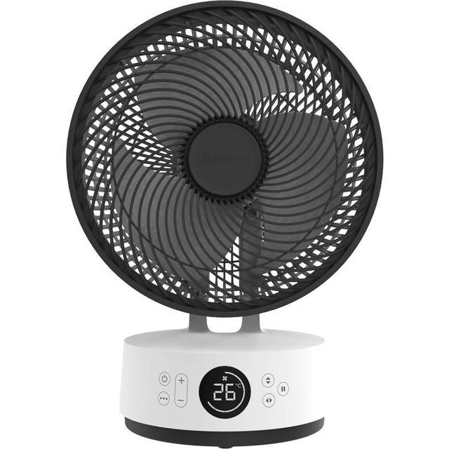 Bordventilator MEACO Sefte 10", tyst, borstlös motor, 3D-oscillation, vit