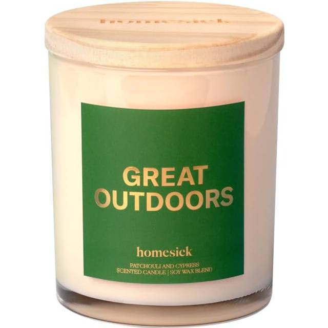 Homesick Scented Candles for Home (Great Outdoors) - 7.5 oz Long-Lasting Natural Soy Wax Blend Jar Candle Gift for Women & Men for All Occasions  30-3