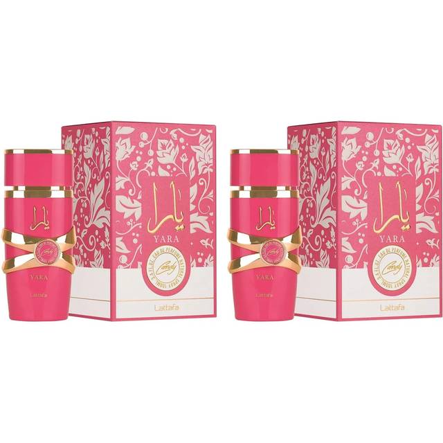 Lattafa Yara Candy for Women Eau de Parfum Spray  3.4 Ounce (PACK OF 2)