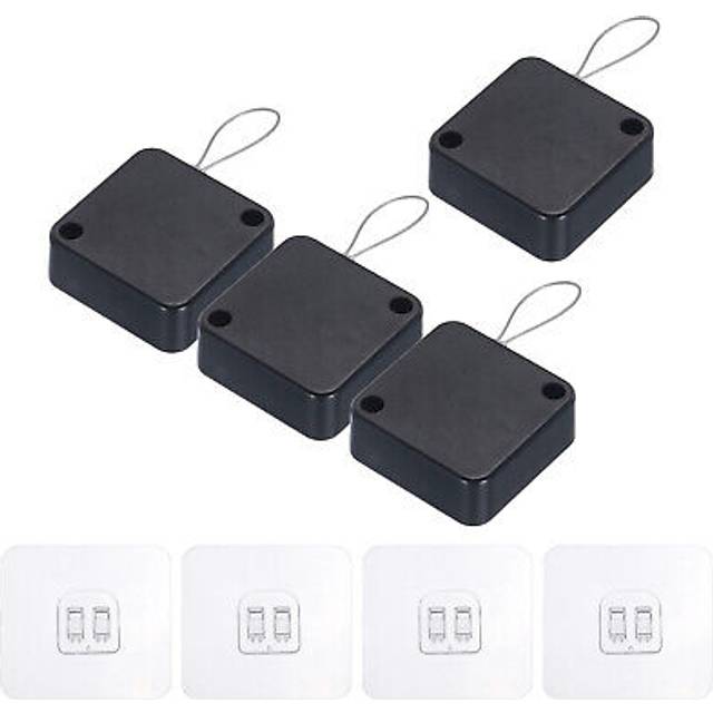 Punch free automatic sensor door closer abs closer steel wire 400g black 4set