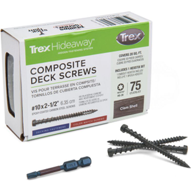 Trex Enhance Basics Clam Shell Colour Match Composite Deck Screws 63mm - Box of 75