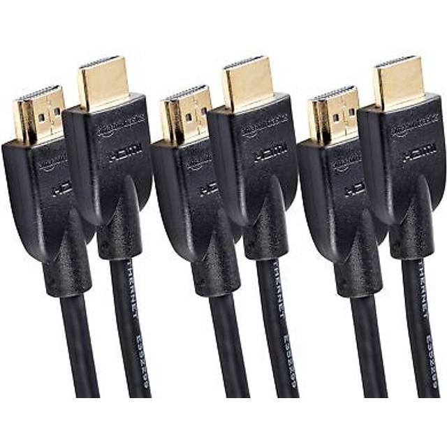 3-Pack HDMI to HDMI Cable, 18Gbps High-Speed, 4K@60Hz, 2160p, Ethernet Ready, 3 m, Black