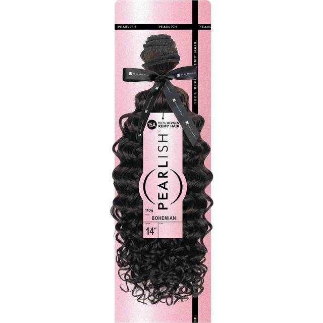 Sensationnel Pearlish bundle human hair - bohemian deep pearl conditioned 15a soft remy beauty supply sew in or glue on bundles (16 Inch  NATURAL)