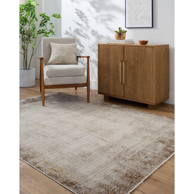 In Door Abstract Modern Marble Brown Cream Area Rug - Brown;Yellow;Ivory;Cream (Rectangle 160 x 230 cm)