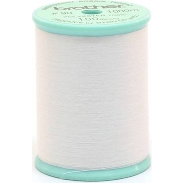 Brother Embroidery Bobbin Thread White 1000m 90 Weight Lower Thread