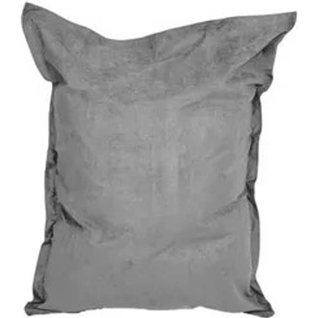Lumaland jättesaccosäck XXL 140 x 180 cm | Inomhus saccosäck av mjuk och tvättbar mikrovelour | 2-i-1 – för bekväm sittning och liggande | Med över 3 miljoner anpassningsbara EPS-pärlor [grå]