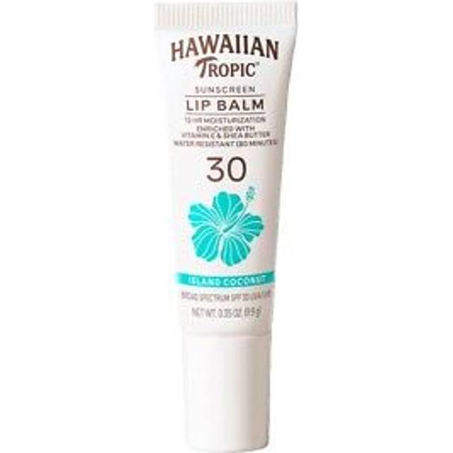 Hawaiian Tropic Lip Balm SPF 30 Island Coconut  0.3oz | Beach Essentials  Sunscreen Lip Balm with SPF 30  Lip Sunscreen  Lip Balm with Sunscreen  Suns