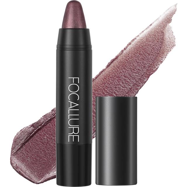 FOCALLURE Ultra Chic Metallic Lipstick Rich Vitamin E Lip Crayon Lightweight Shinning Color without Drying or Fading Long Lasting Lips Makeup #22 Pott