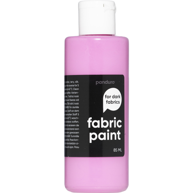 Fabric Paint 85 ml – rosa täckande textilfärg för mörkt tyg - Rosa