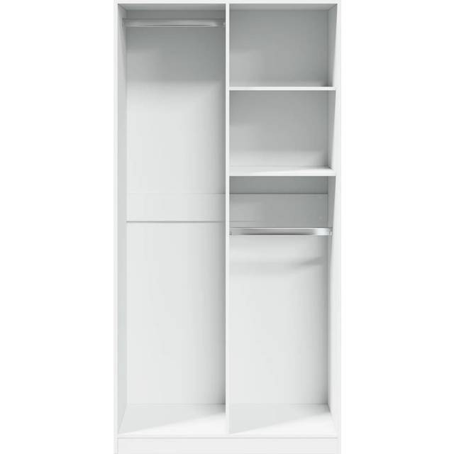 vidaXL Garderob vit 100x50x200 cm konstruerat trä