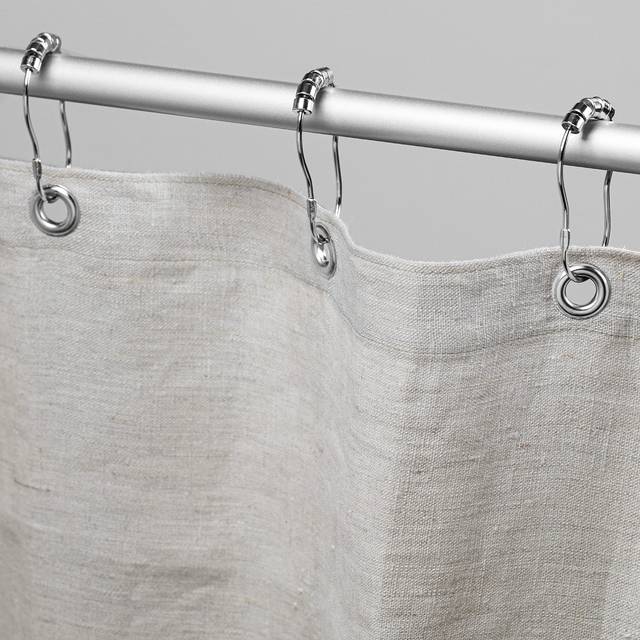 Bean Products Hemp White Stall Shower Curtain 54 x 74  All Natural Materials - Made in USA  Works with Tub  Bath and Stall Showers