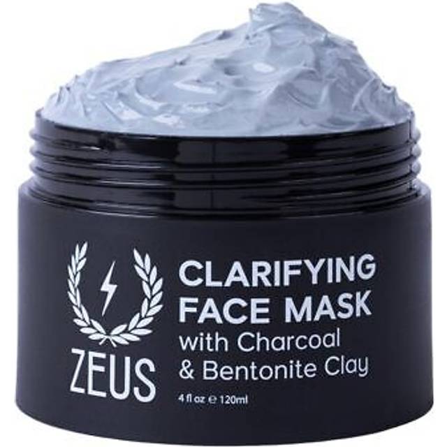 ZEUS Clarifying Face Mask with Charcoal  Bentonite Clay Detoxifying Facial Mask For All Skin Types Made in USA 4 oz