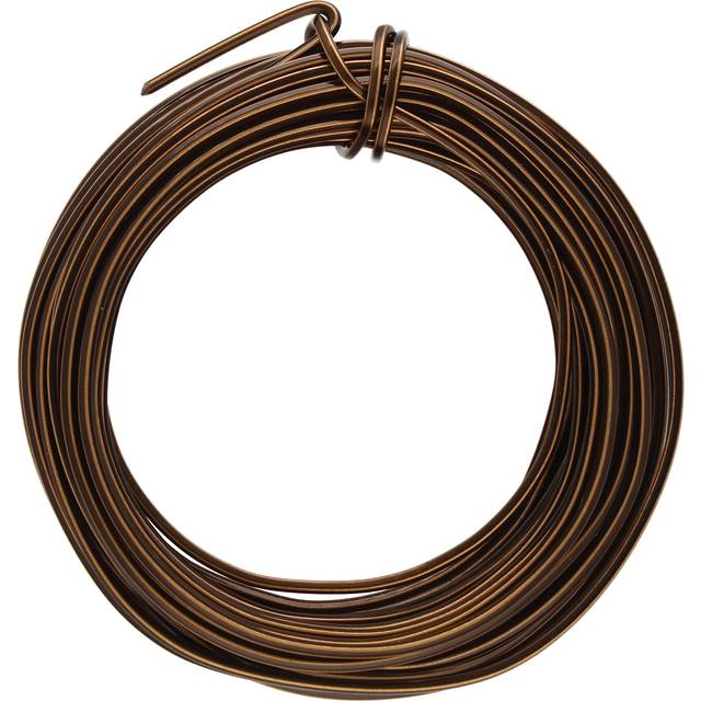 The Beadsmith Square Craft Wire - Soft Temper Beading Wire  Vintage Bronze Color  18 Gauge  7 Yards