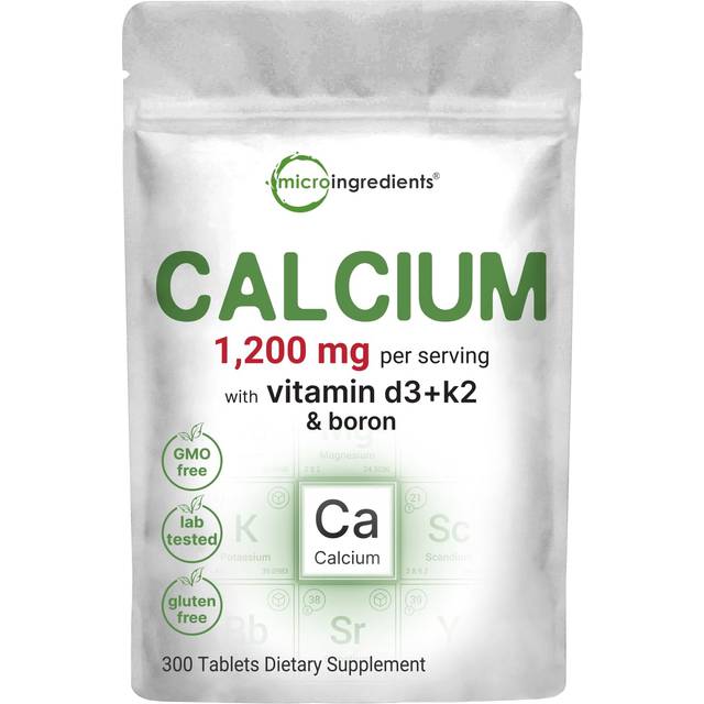 Micro Ingredients  Calcium with Vitamin D3 + K2 & Boron  300 Tablets
