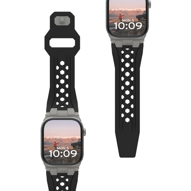 Urban Armor Gear Monarch Armband 42 mm, 44 mm, 45 mm, 46 mm, 49 mm Svart, Titan Watch-serie 1, Watch-serie 2, Watch-serie 3, Watch-serie 4, Watch-serie 5,