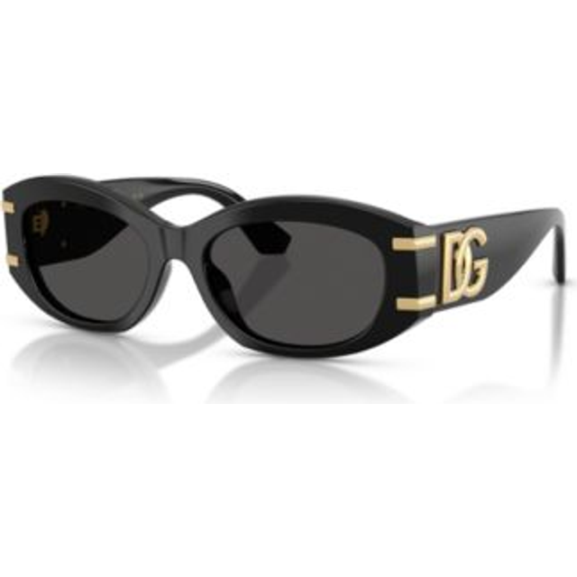 Dolce & Gabbana Woman DG4502  501/87 Sunglasses Acetate Black Grey Round Normal