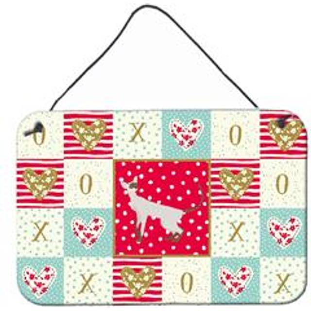 """""Caroline's Treasures Colorpoint Shorthair Cat Love Door Hanging Prints wall-decor  Multicolor"""""