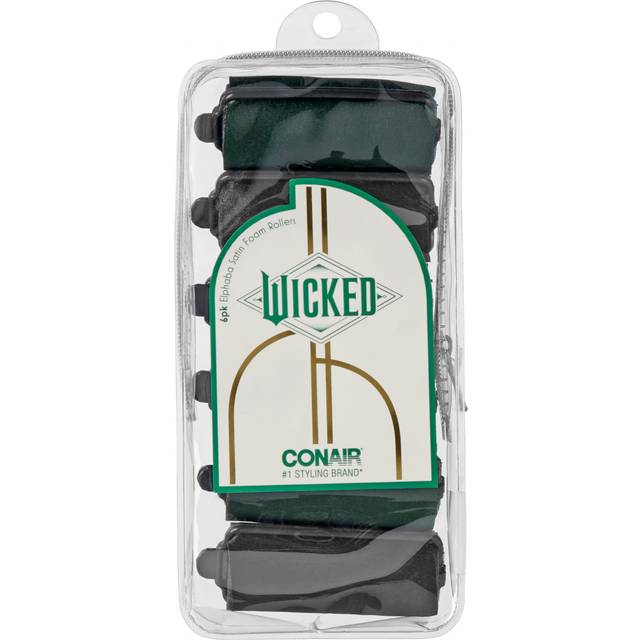 Wicked Elphaba 6PK Satin Rollers - hair rollers - foam rollers - heatless hair curlers - Scunci by Conair