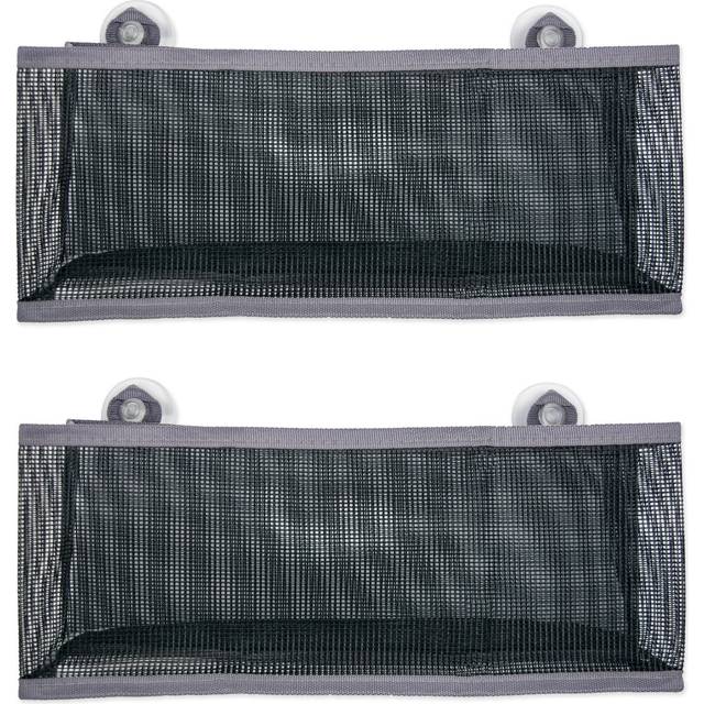 DII Bathroom Mesh caddy Suction Organizer  Large Set  gray 2 Piece