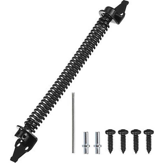 Gate spring closer self closing spring for wooden or vinyl fence, black
