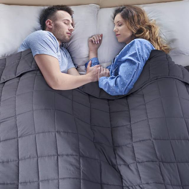 yescool Weighted Blanket for Adults (20 lbs  88  x 104   Grey) Cooling Heavy Blanket for Sleeping Perfect for 190-210 lbs  Queen Size Breathable Blank