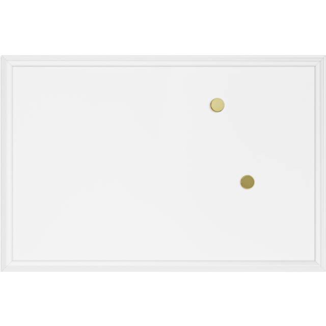 "U Brands Farmhouse Magnetic Dry Erase Board  23""""""""x17""""""""  White Wood Style Frame  Includes 2 Magnets"
