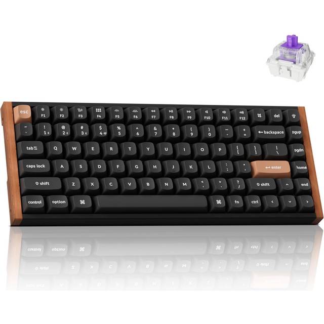 Keychron K2 HE Rapid Trigger trådlöst anpassat mekaniskt tangentbord med halleffekt Gateron dubbelskena magnetisk brytare, QMK 2,4 GHz Bluetooth 5.2 RGB kompatibel med Mac Windows Linux (aluminium +