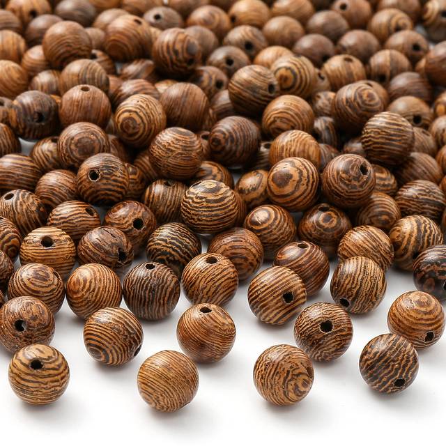 ToBeIT Wooden Beads Dark Brown Wooden Beads for Jewelry Making Round Beads  Craft Wood Beads for Bracelets and Necklace Jewelry