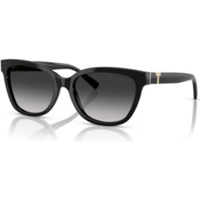 Tiffany Woman TF4237B  80013C Sunglasses Acetate Black Grey Cat Eye Normal Shaded