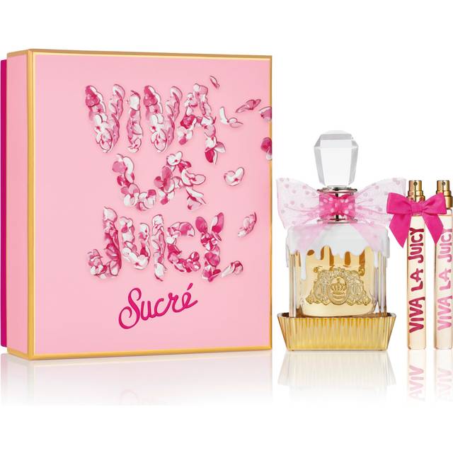 3 Piece Fragrance Set Viva La Juicy Sucr? Eau de Parfum  Women's Perfume Set Includes EDP Spray Perfume & Two Mini Perfumes - Fruity & Sweet Travel Pe