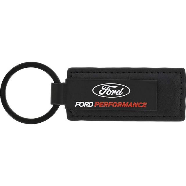 Ford Performace Wordmark with Logo UV printed black leather keychain