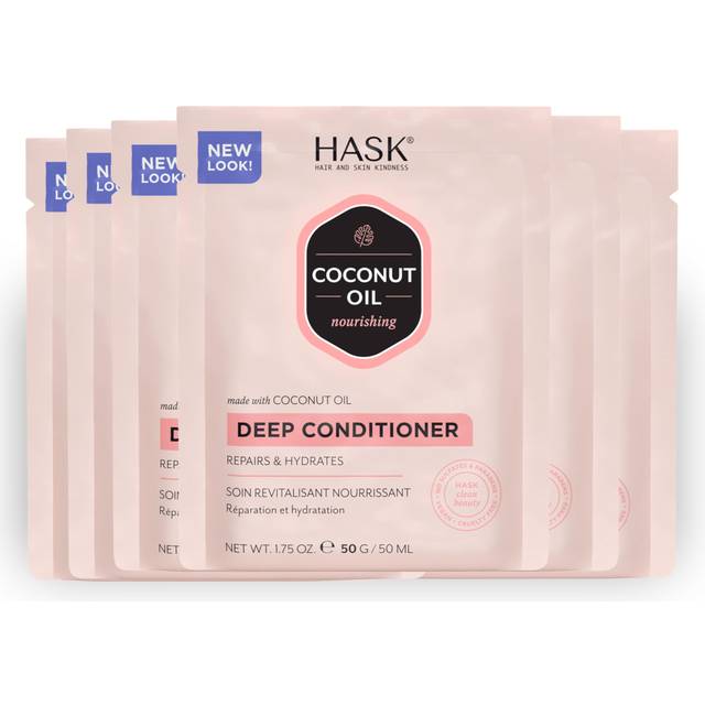 HASK COCONUT Nourishing Deep Conditioner Treatments for all hair types  color safe  gluten-free  sulfate-free  paraben-free - Pack of 6