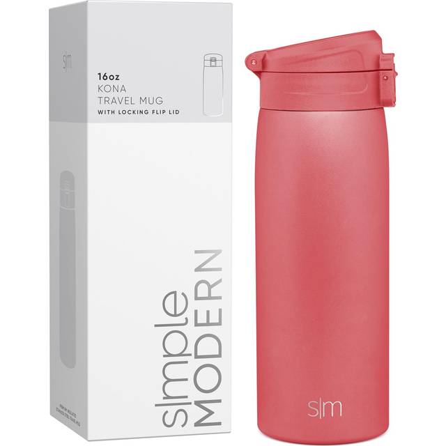 Simple Modern Insulated Thermos Travel Coffee Mug with Snap Flip Lid | Leakproof Reusable Stainless Steel Tumbler Cup | Gifts for Women Men Him Her |