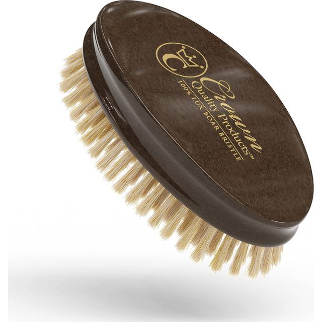 Ultimate Beard Hairbrush - Designed for Beards - Soft Natural Boar Bristle  All Purpose Detailing Brush  Solid Maple  High Gloss Rosewood Finish  Gold
