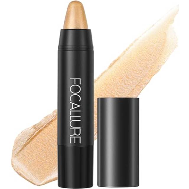 FOCALLURE Ultra Chic Metallic Lipstick Rich Vitamin E Lip Crayon Lightweight Shinning Color without Drying or Fading Long Lasting Lips Makeup #29 Topa