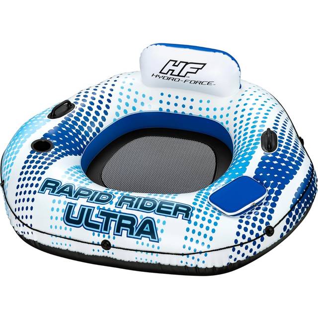 Badring Bestway Hydro Force Rapid Rider, 1.65 x 1.48 meter, vit/blå + lagningslapp