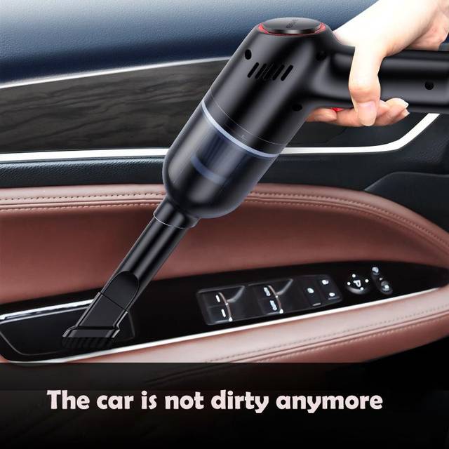 30000Pa Powerful Car Vacuum Cleaner Wireless Handheld Portable Household Mini Vacuum Cleaner with 4000mah Battery Wet and Dry Use white