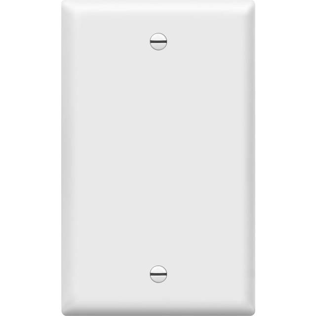 "ENERLITES Blank Cover Wall Plate  Gloss Finish  Standard Size 1-Gang 4.50"""""""" x 2.76""""""""  Polycarbonate Thermoplastic  8801-W  White"