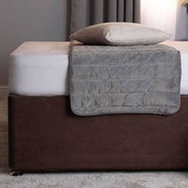 Faux suede Base wrap valance - Chocolate (King (5&#39;))